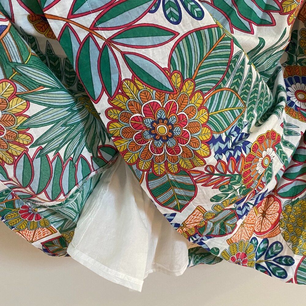 Boden Notch Neck Cotton Dress in Playful Print - Picture 8 of 9